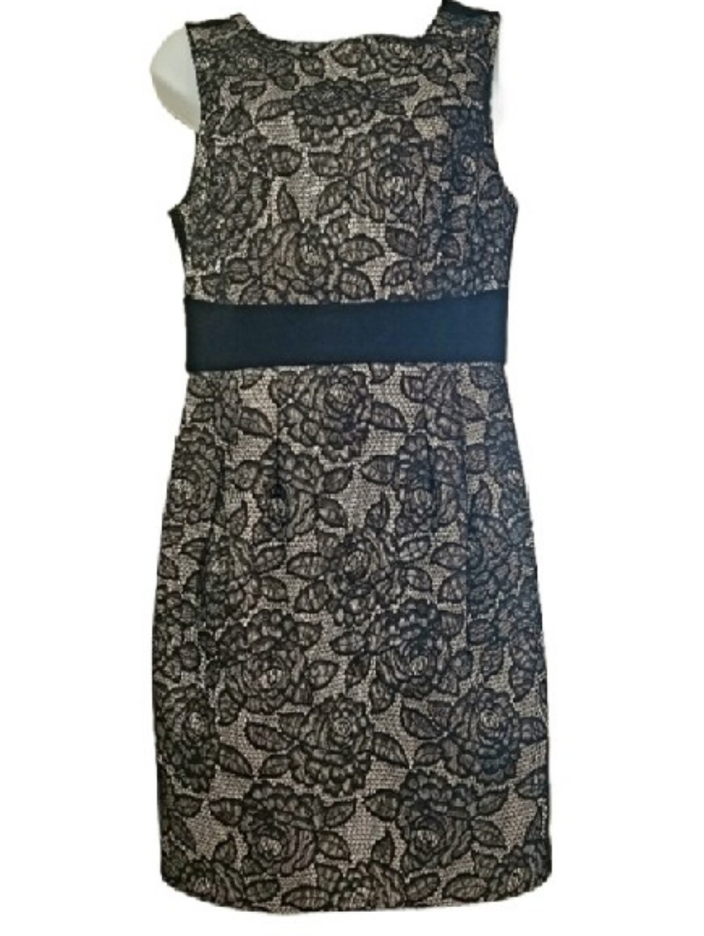 Darling Lace Overlay Sheath Lined Dress Size Medium
